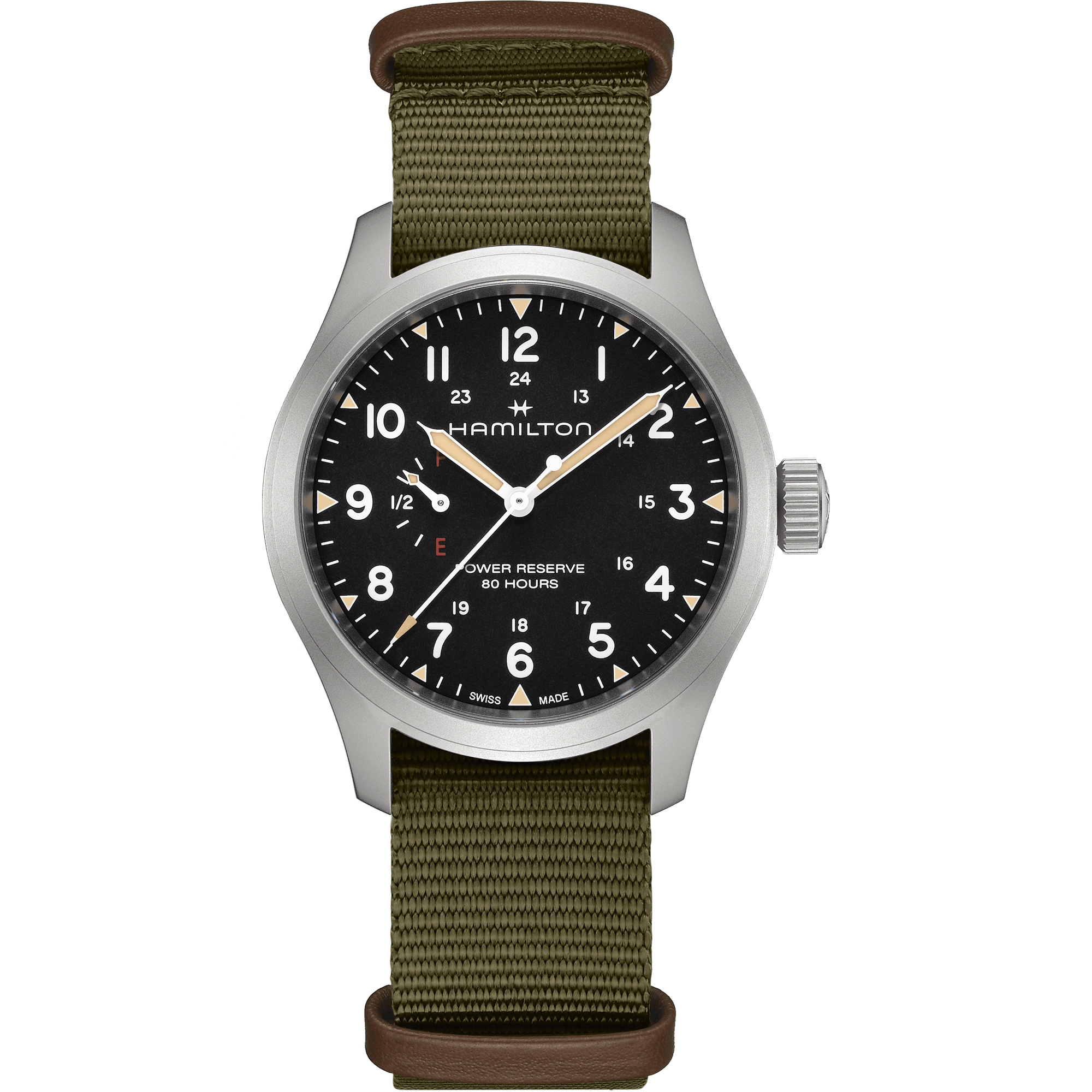 Hamilton Khaki Field Mechanical Power Reserve 40mm Black Dial Men's Watch H69509930