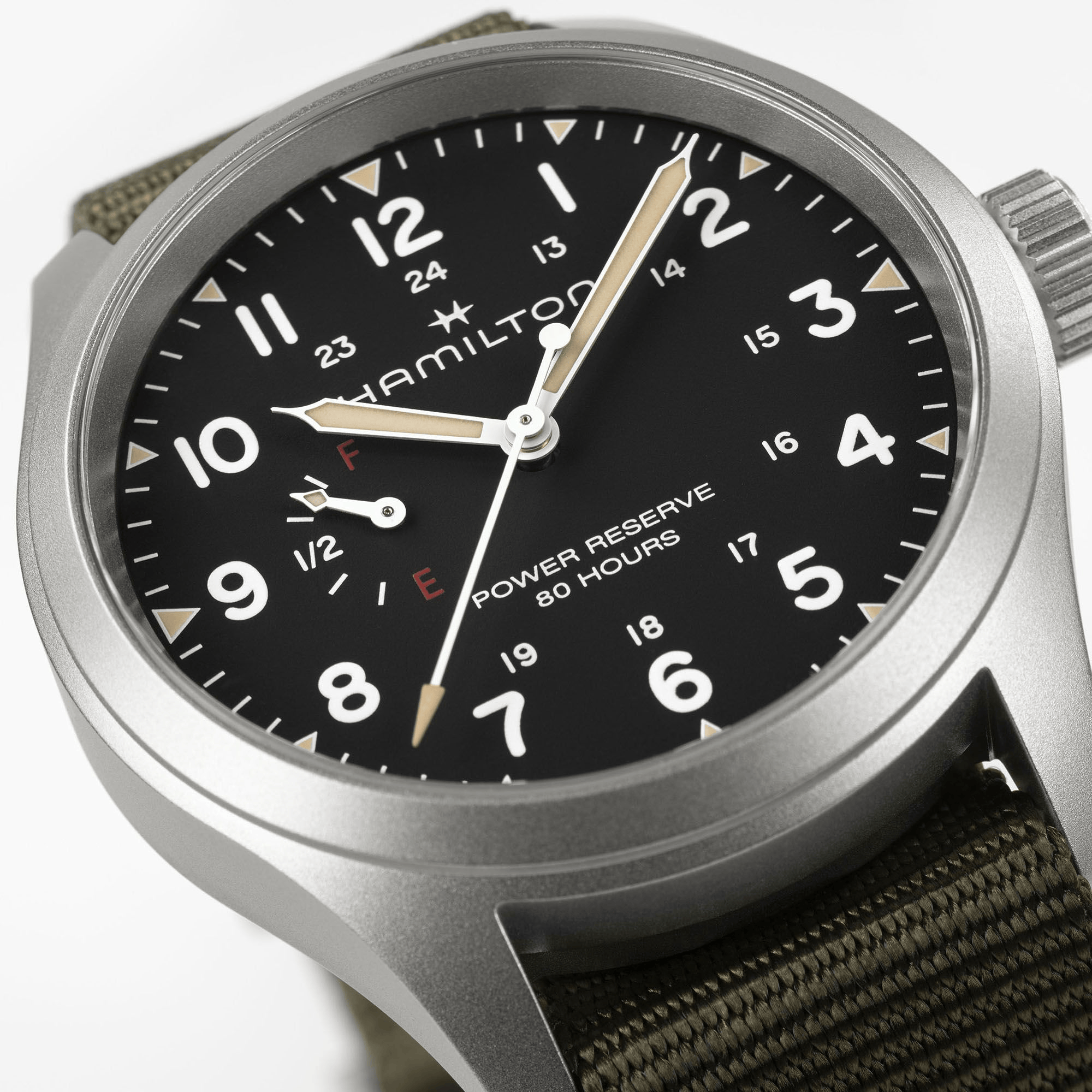 Hamilton Khaki Field Mechanical Power Reserve 40mm Black Dial Men's Watch H69509930