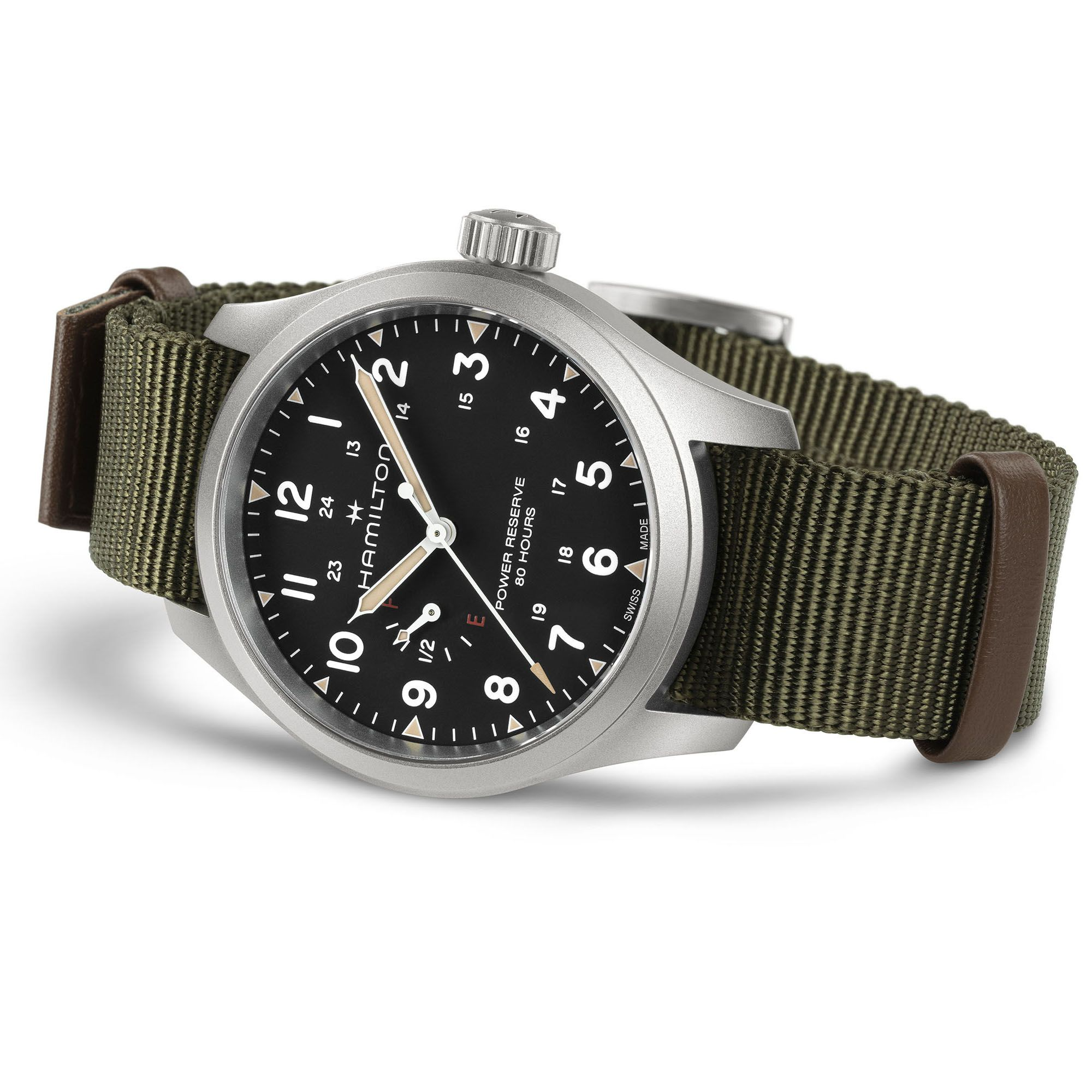 Hamilton Khaki Field Mechanical Power Reserve 40mm Black Dial Men's Watch H69509930