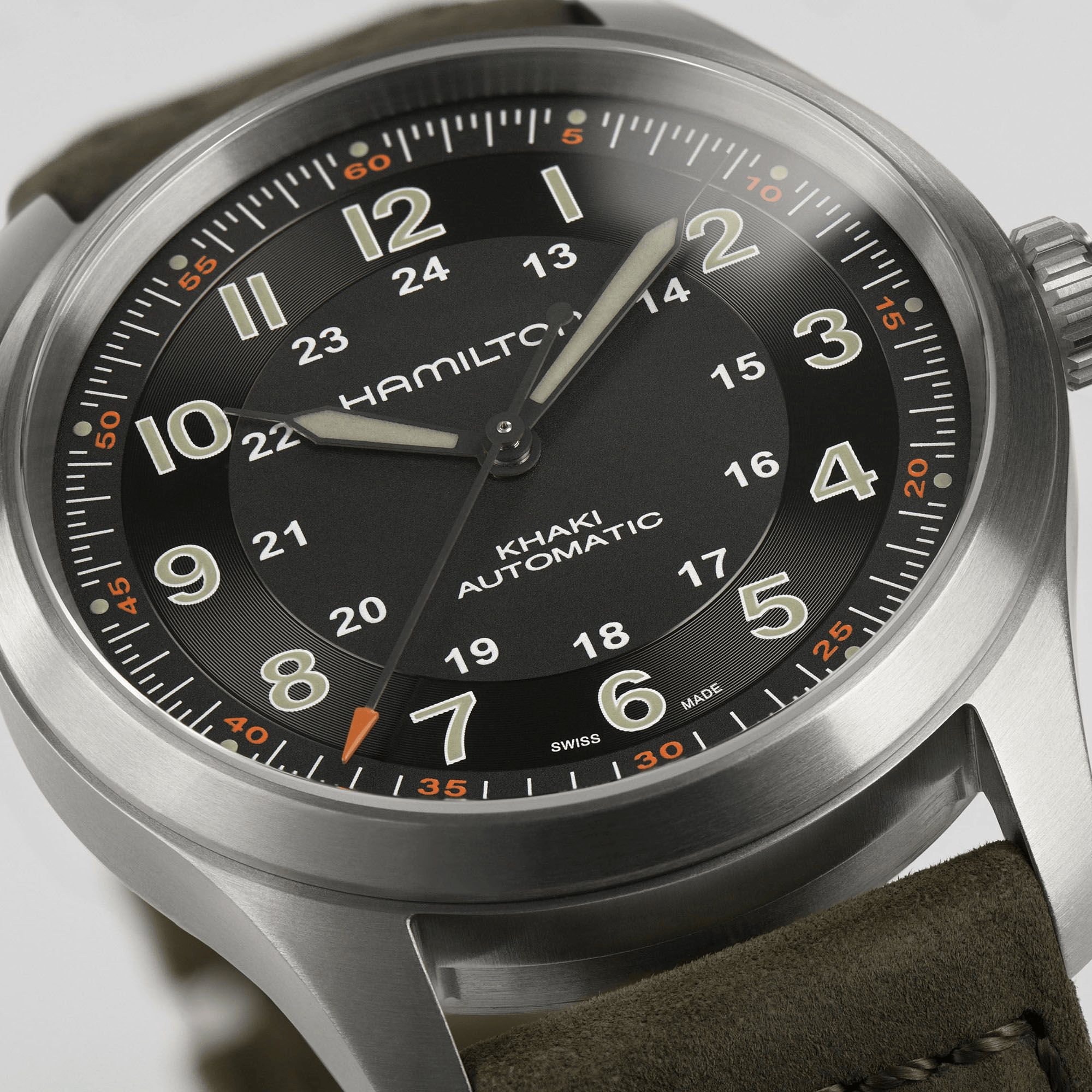 Hamilton Khaki Field Titanium Auto 38mm Black Dial Men's Watch H70205830