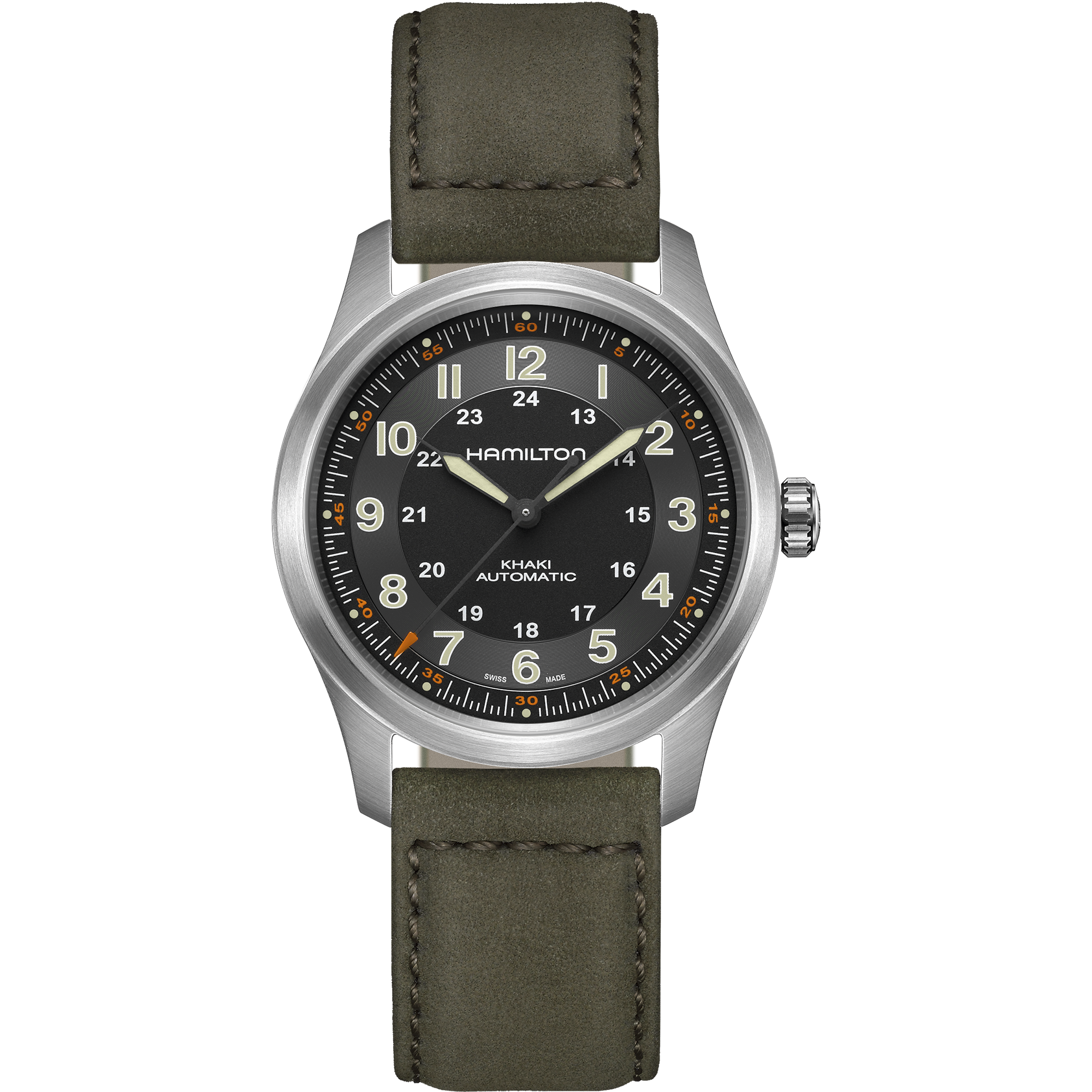 Hamilton Khaki Field Titanium Auto 38mm Black Dial Men's Watch H70205830