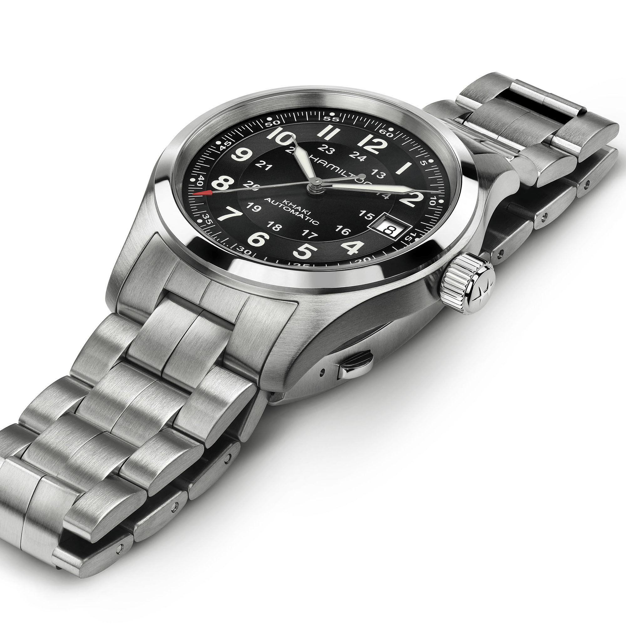 Hamilton Khaki Field Auto 38mm Black Dial Men's Watch H70455133