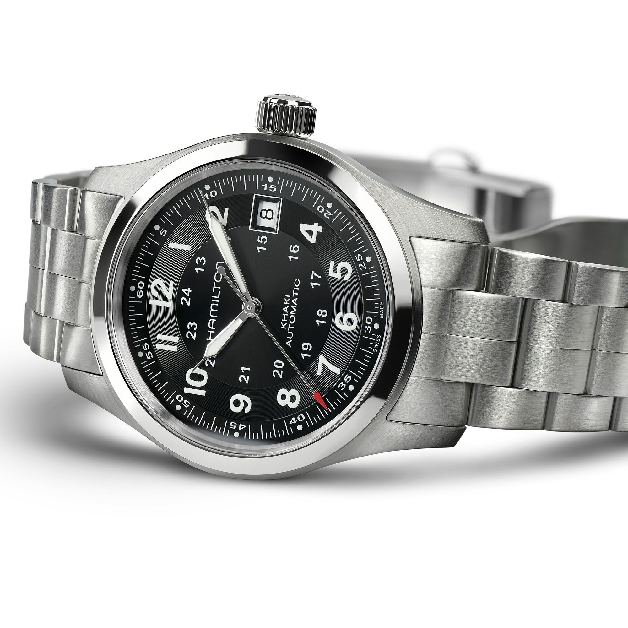 Hamilton Khaki Field Auto 38mm Black Dial Men's Watch H70455133