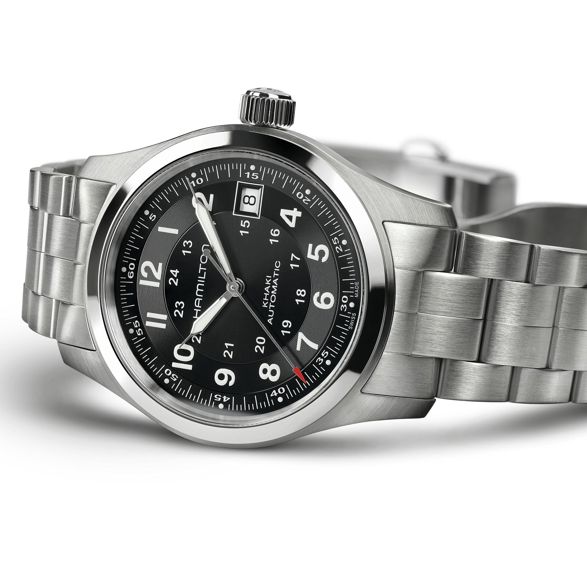 Hamilton Khaki Field Auto 38mm Black Dial Men's Watch H70455133