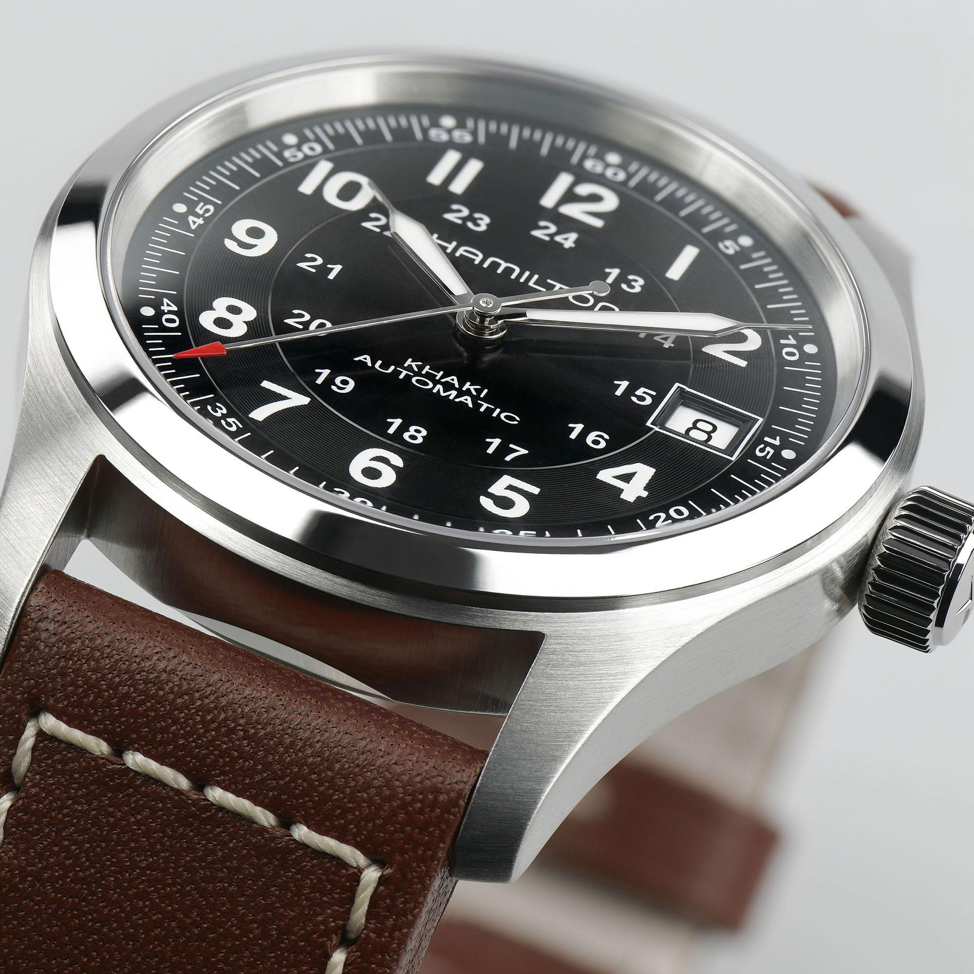Hamilton Khaki Field Auto 38mm Black Dial Men's Watch H70455533