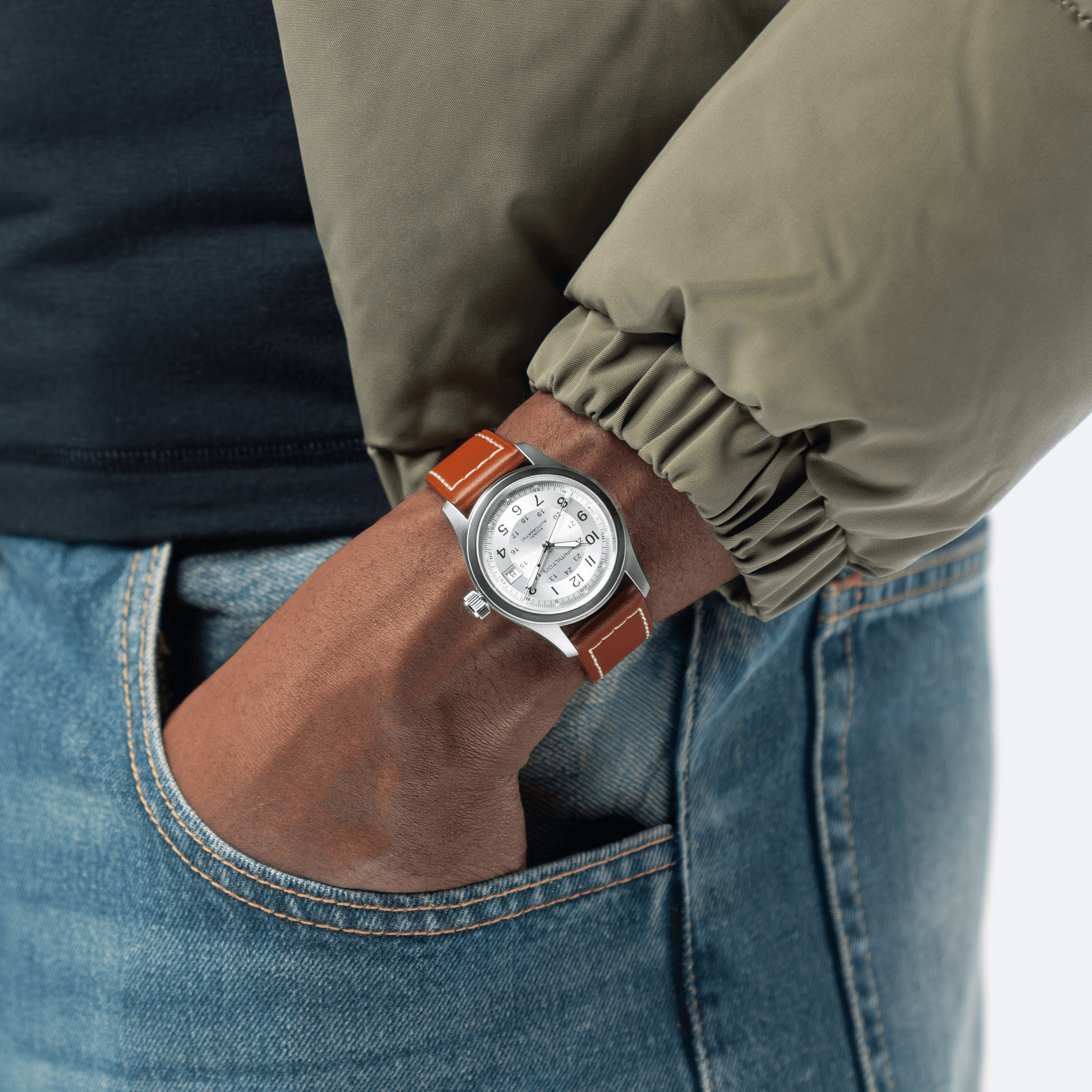 Hamilton Khaki Field Auto 38mm Silver Dial Men's Watch H70455553