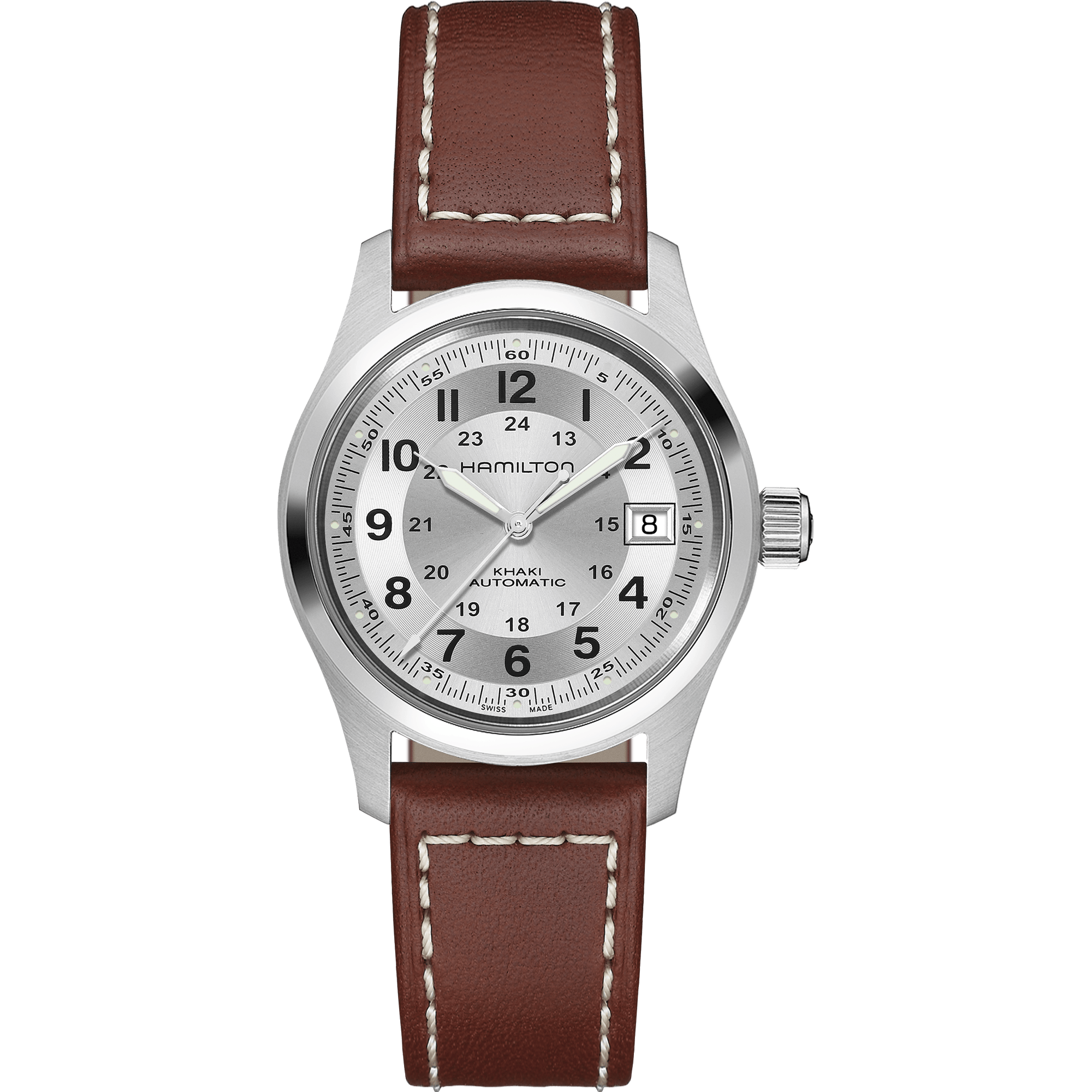 Hamilton Khaki Field Auto 38mm Silver Dial Men's Watch H70455553