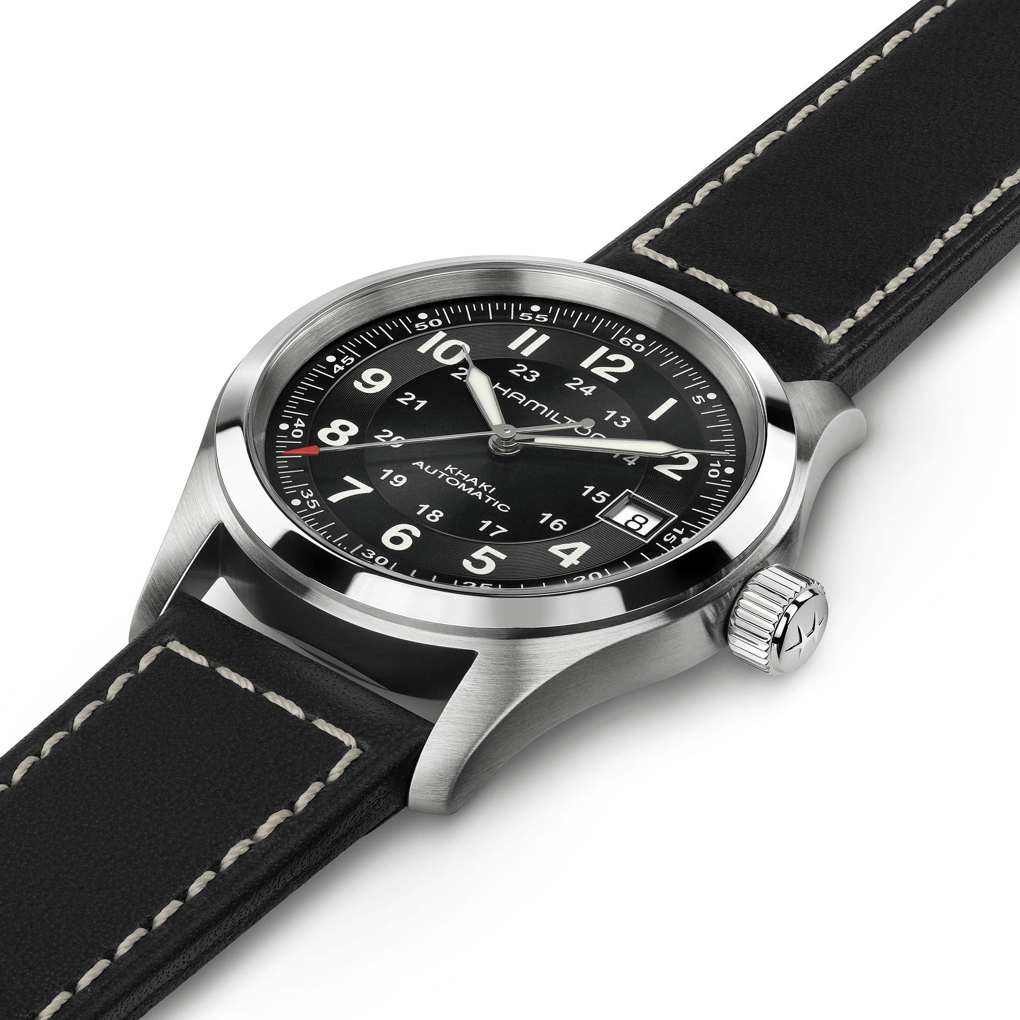 Hamilton Khaki Field Auto 38mm Black Dial Men's Watch H70455733
