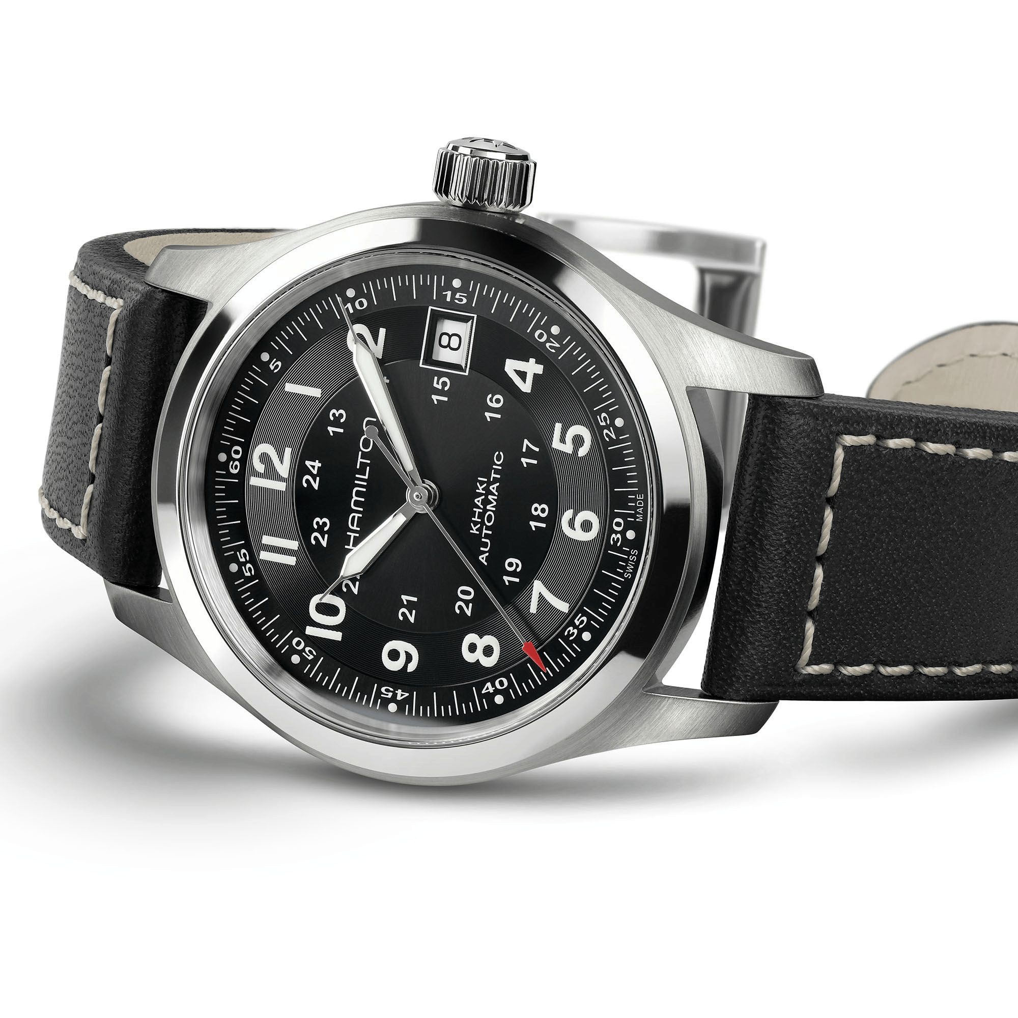 Hamilton Khaki Field Auto 38mm Black Dial Men's Watch H70455733