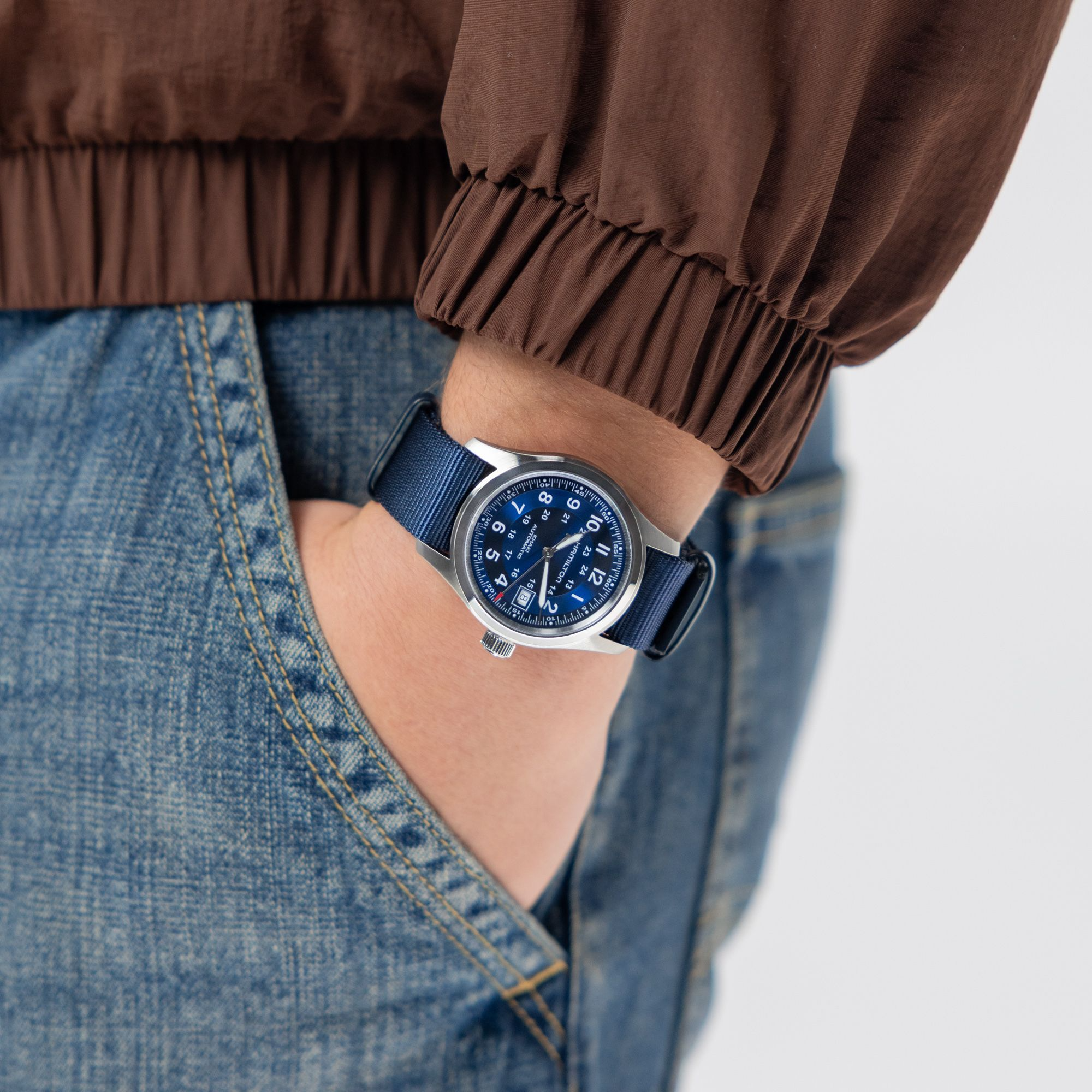 Hamilton Khaki Field Auto 38mm Blue Dial Men's Watch H70455940