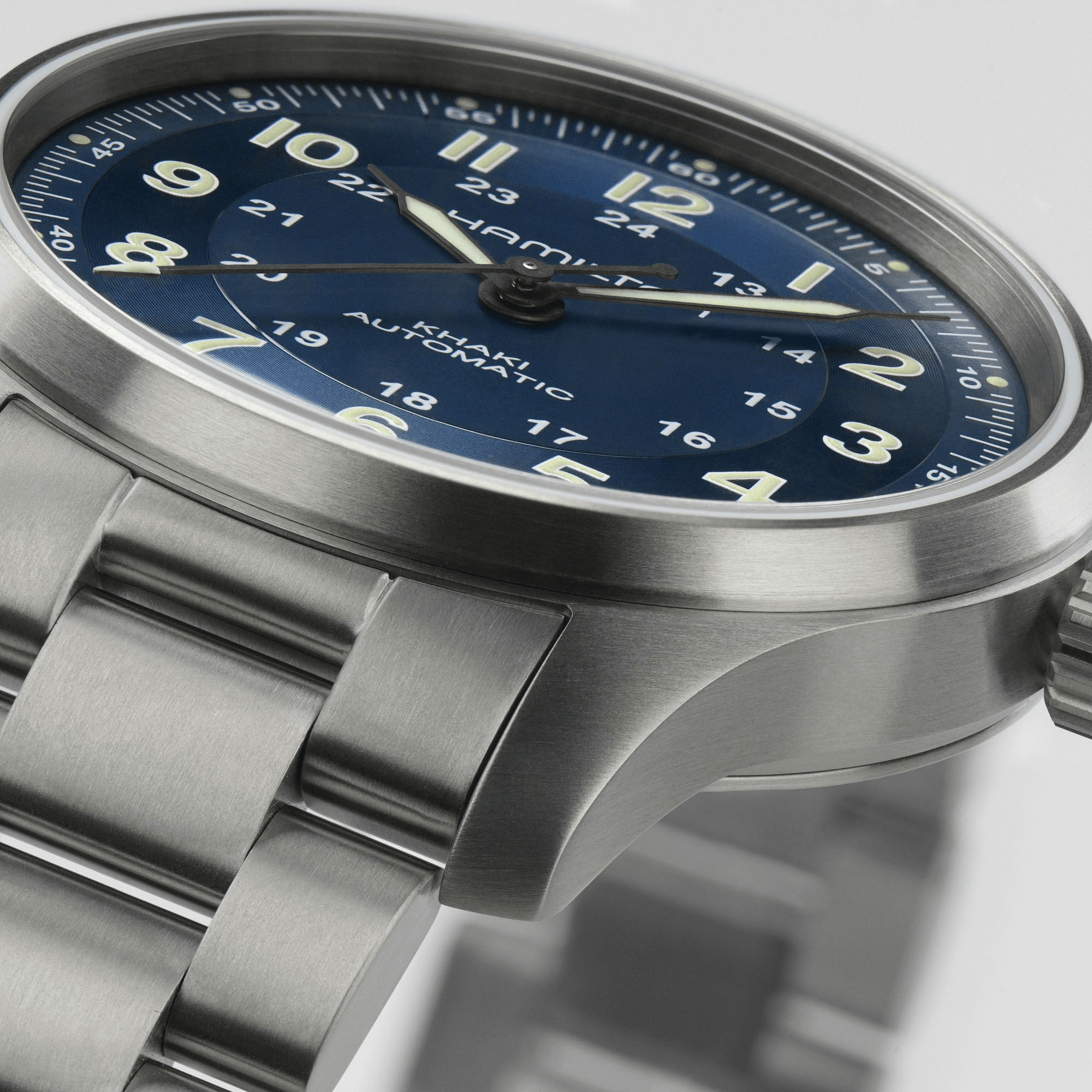 Hamilton Khaki Field 42mm Titanium Band Auto Blue Dial Men's Watch H70545140