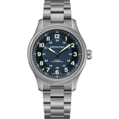 Hamilton Khaki Field 42mm Titanium Band Auto Blue Dial Men's Watch H70545140