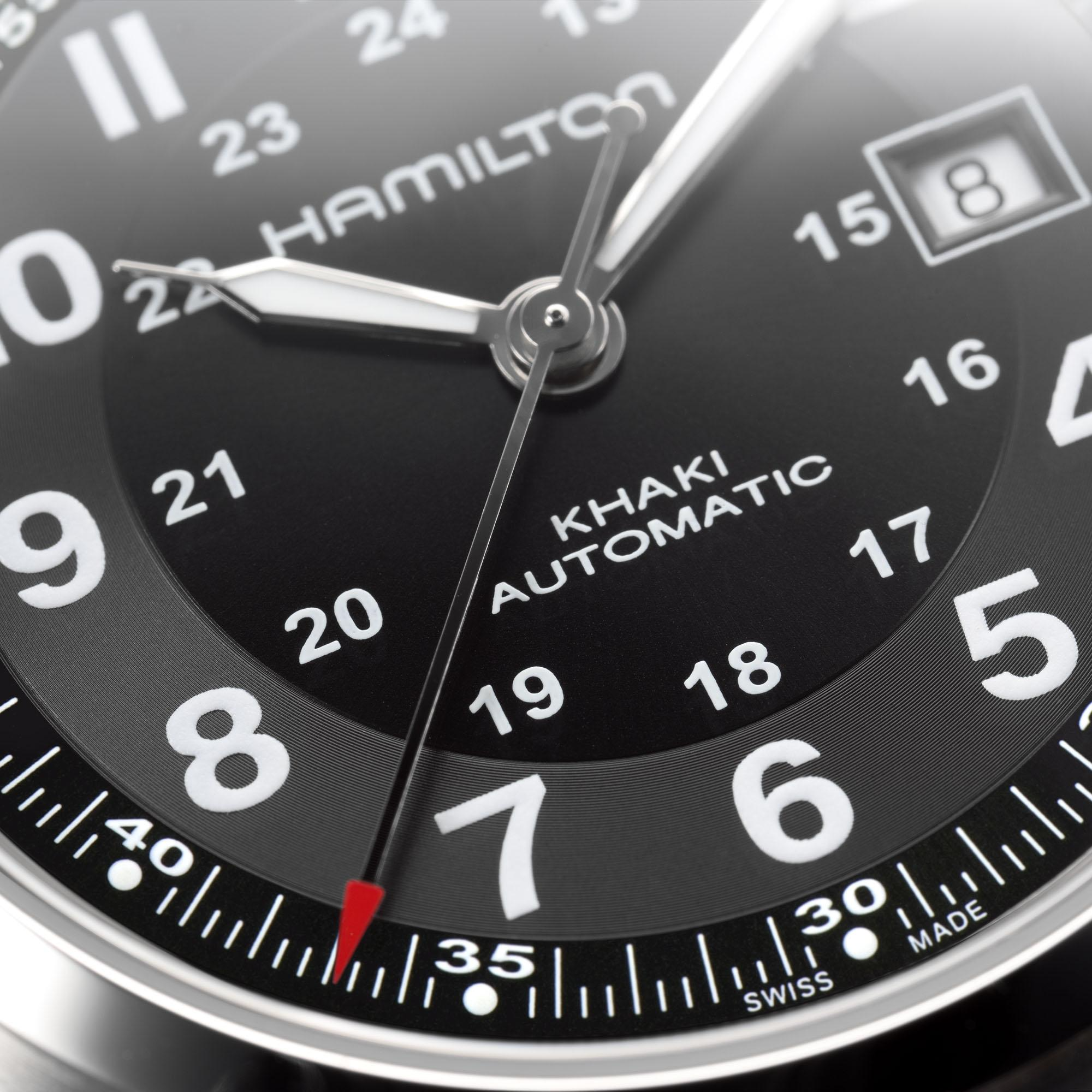 Hamilton Khaki Field Auto 42mm Black Dial Men's Watch H70555533