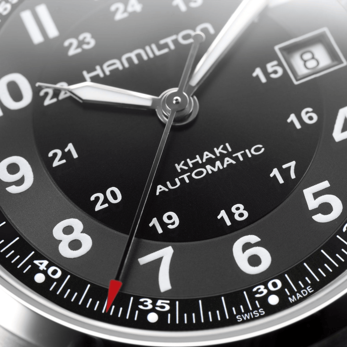 Hamilton Khaki Field Auto 42mm Black Dial Men's Watch H70555533