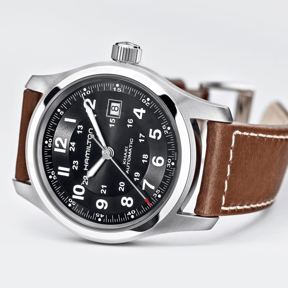 Hamilton Khaki Field Auto 42mm Black Dial Men's Watch H70555533