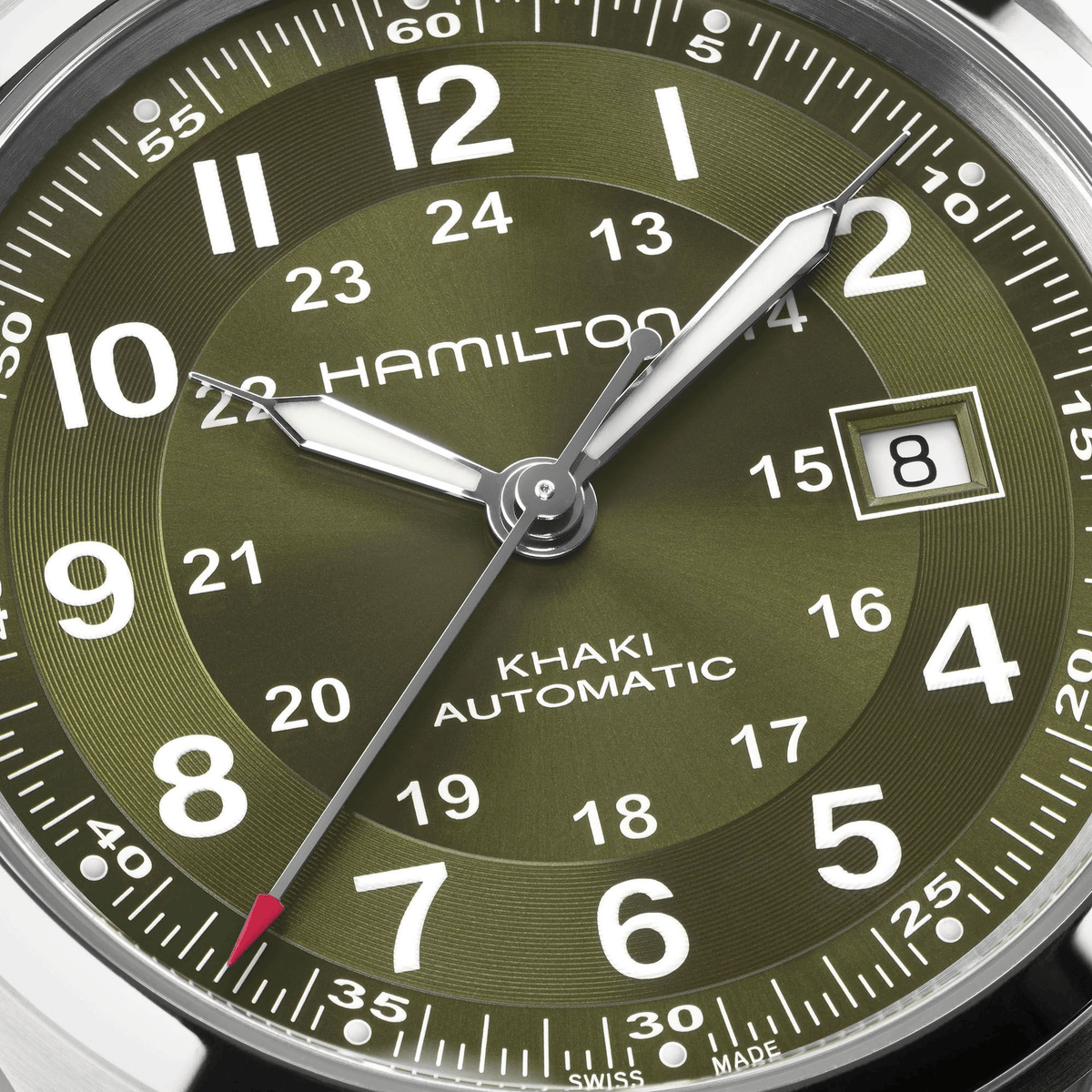 Hamilton Khaki Field Auto 42mm Green Dial Men's Watch H70605160