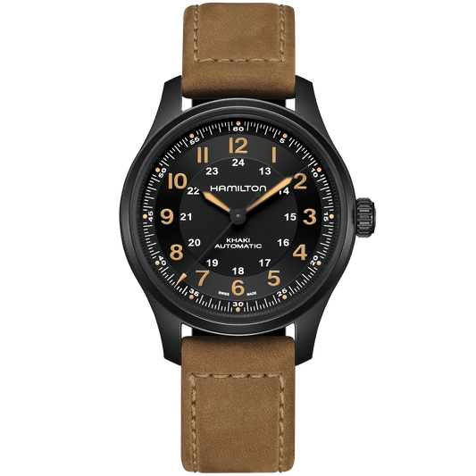 Hamilton Khaki Field Titanium Auto 42mm Black Dial Men's Watch H70665533
