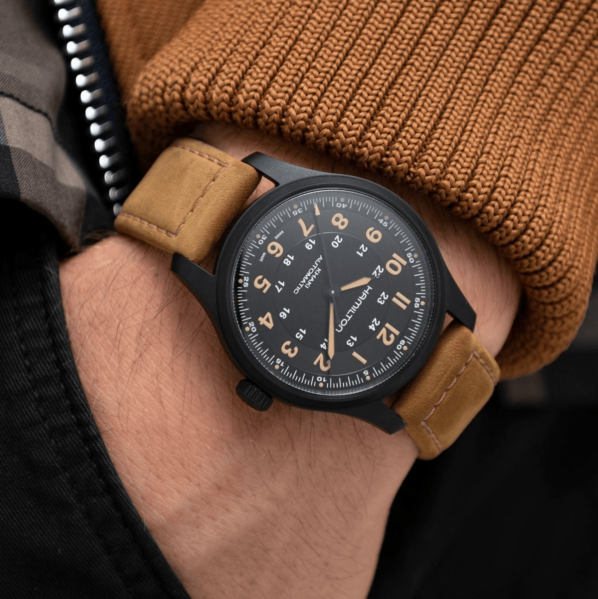 Hamilton Khaki Field Titanium Auto 42mm Black Dial Men's Watch H70665533