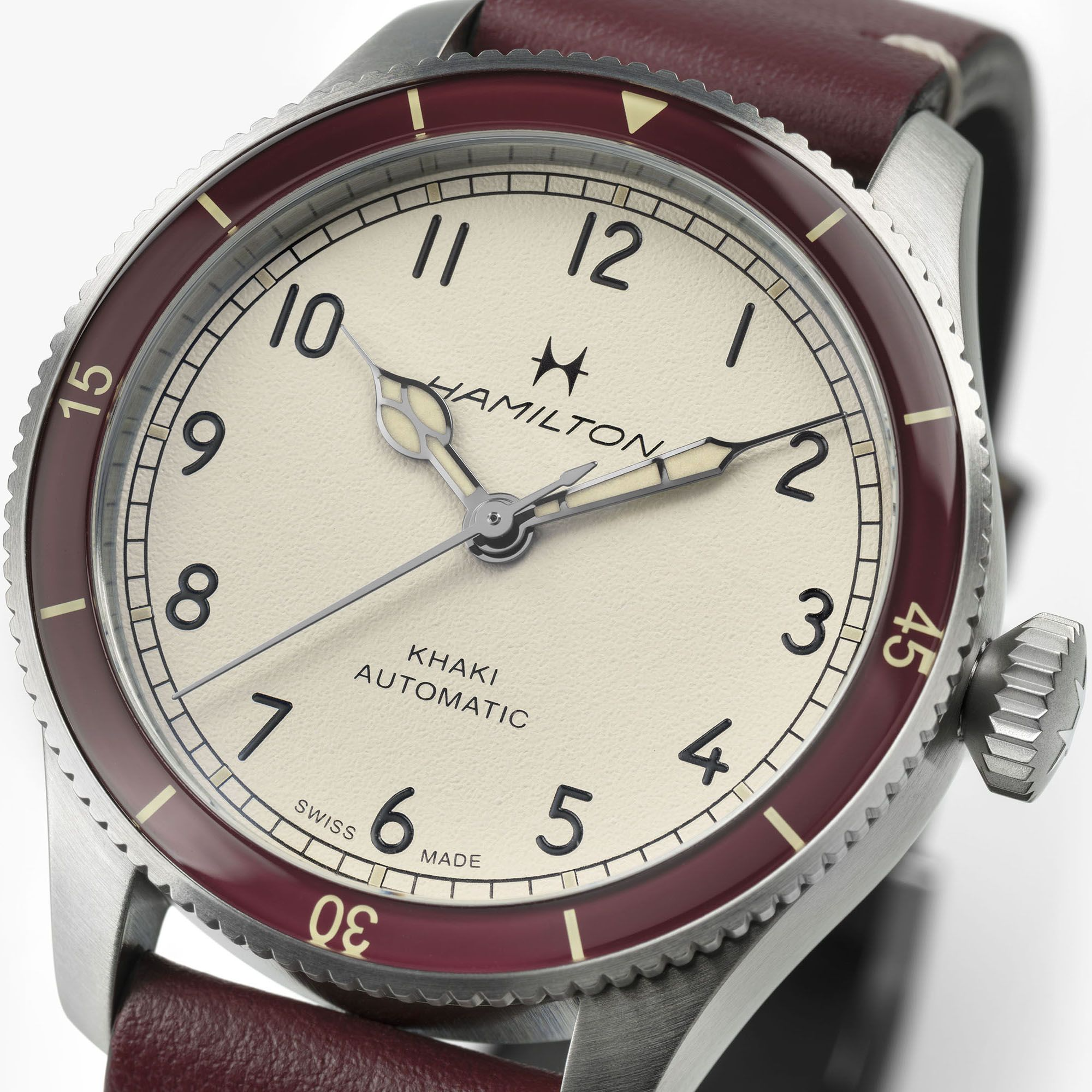 Hamilton Khaki Aviation Pilot Pioneer 38mm White Dial Men's Watch H76265810