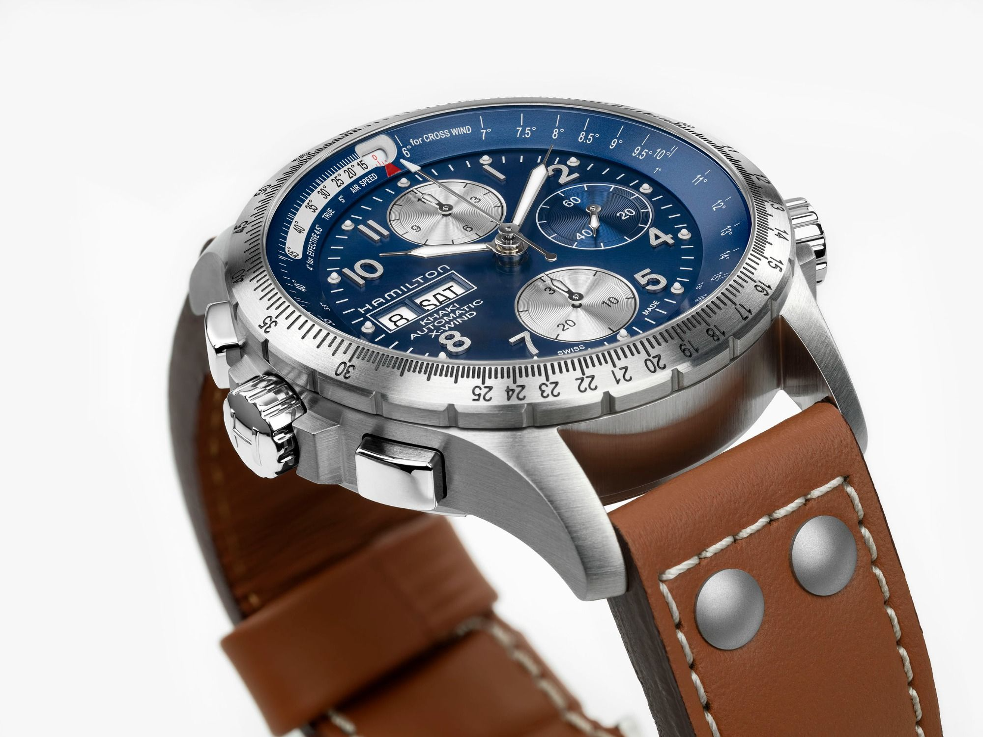 Hamilton Khaki Aviation X-Wind Auto Chrono 44mm Blue Dial Men's Watch H77506540