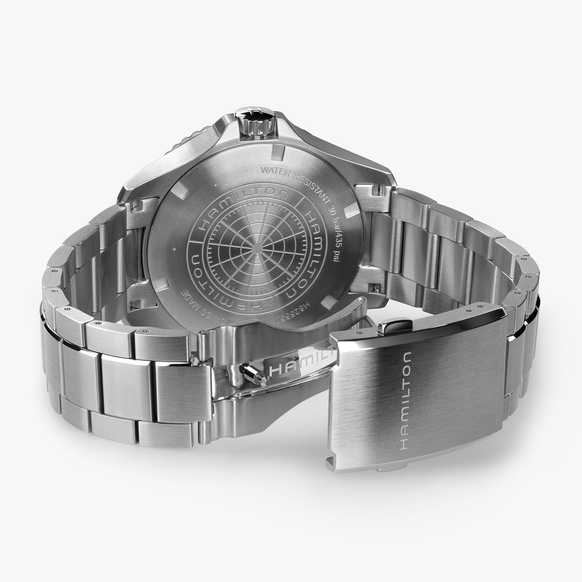 Hamilton Khaki Navy Scuba Automatic GMT 43mm Silver Dial Men's Watch H82555150