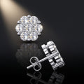 0.50 Carat Lab Grown Diamond Flower Stud Earrings