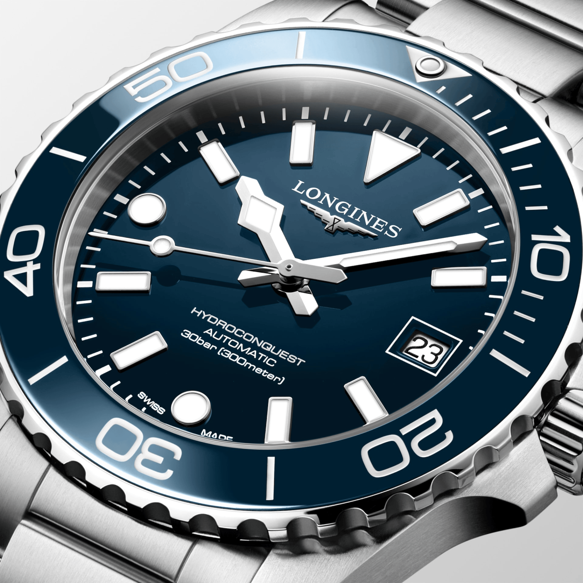 Longines HydroConquest 39mm Blue Lacquered Dial Men's Watch L37794966