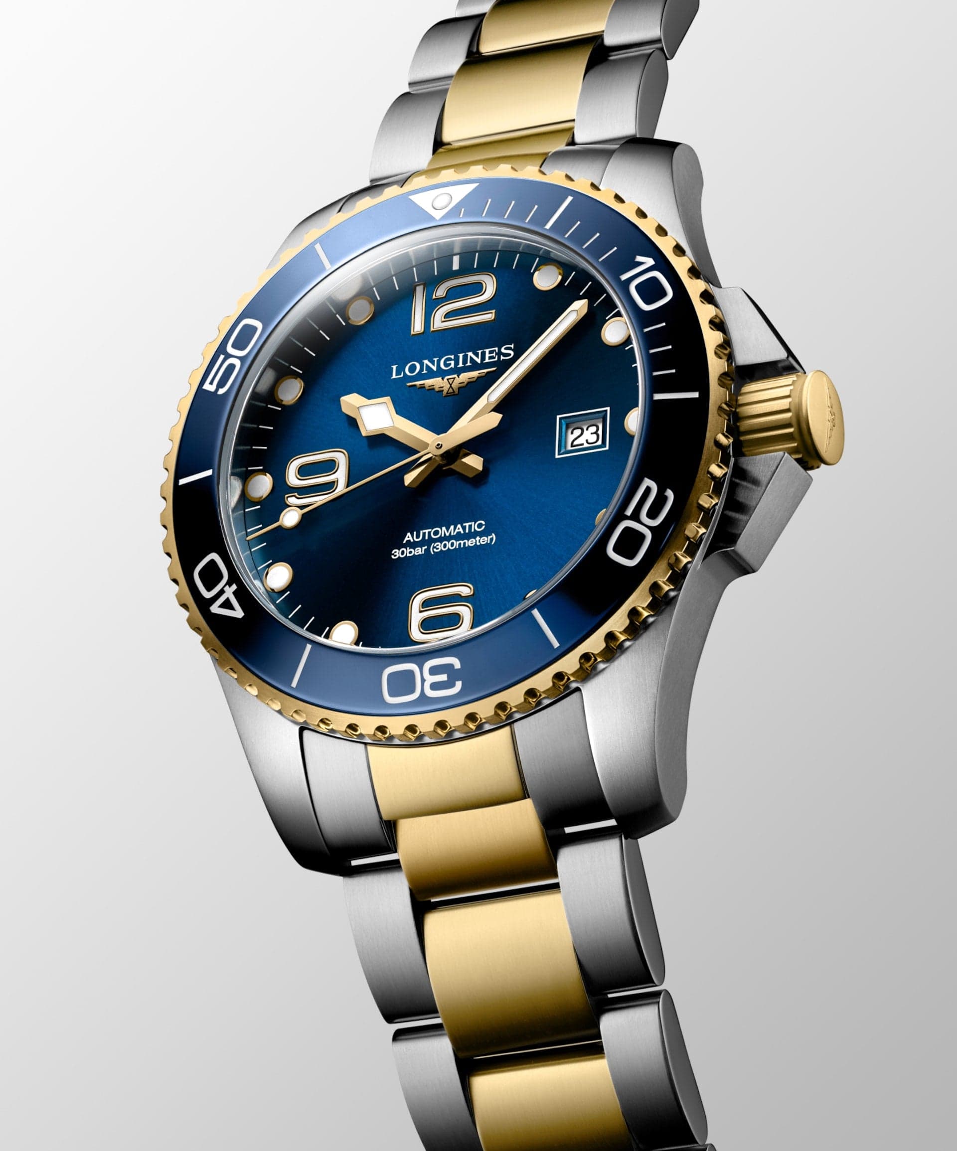 Longines HydroConquest 43mm Blue Dial Two-Tone Steel Men's Watch L37823967