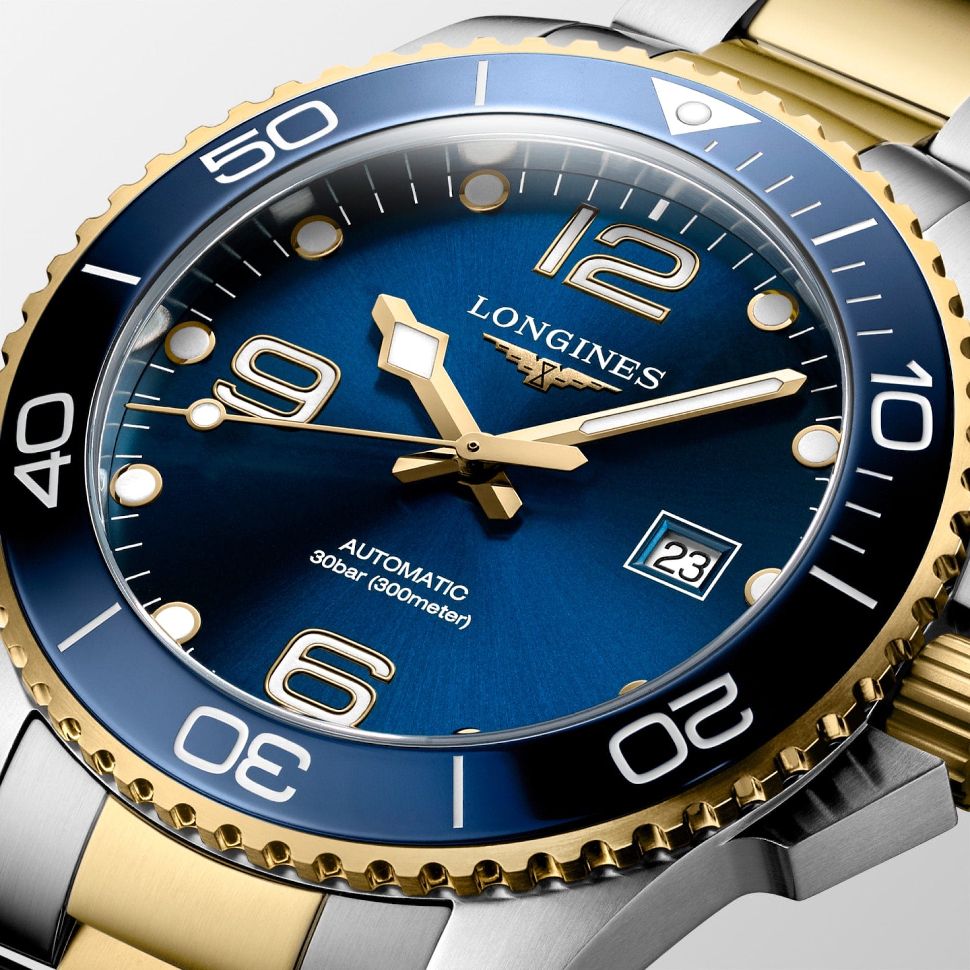 Longines HydroConquest 43mm Blue Dial Two-Tone Steel Men's Watch L37823967