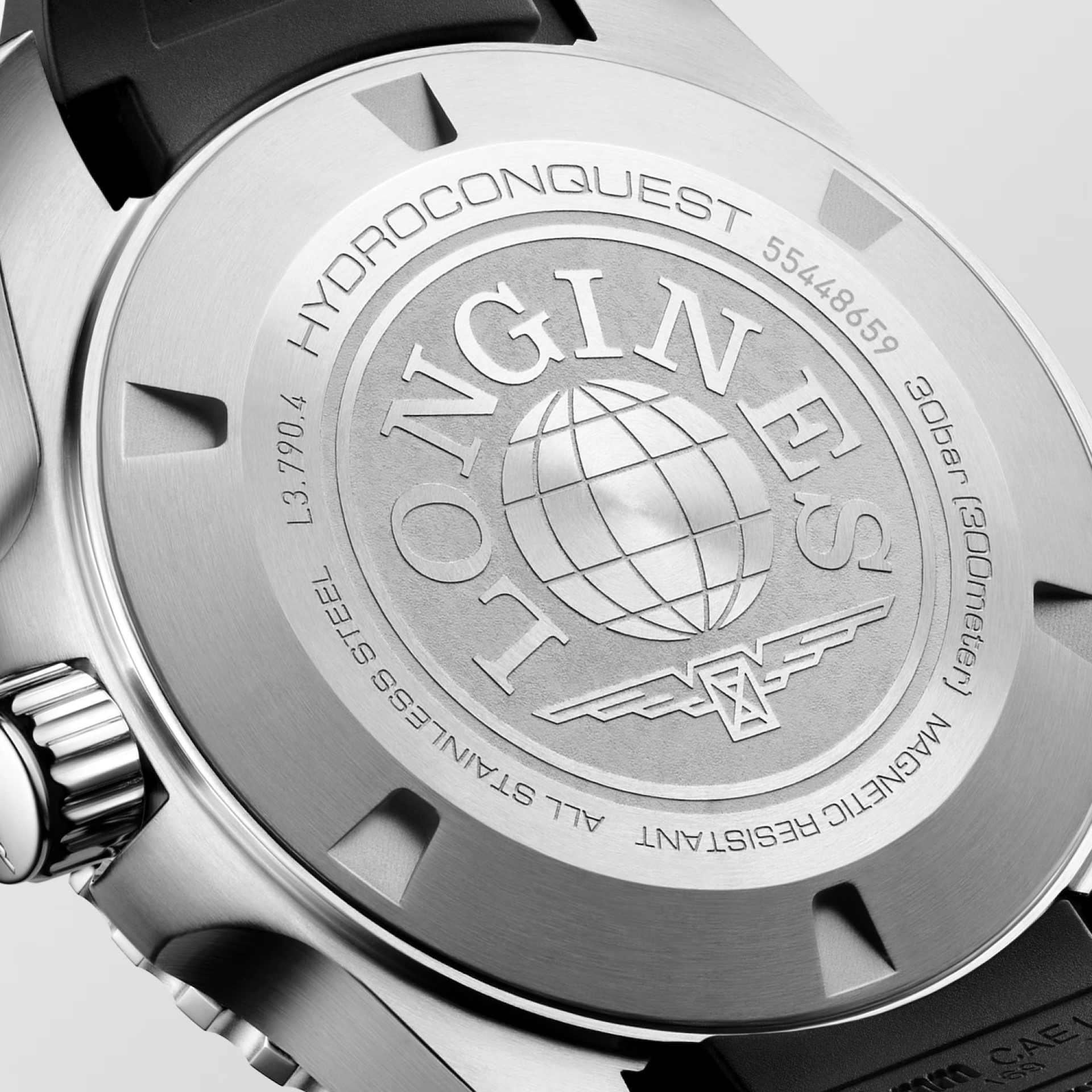 Longines HydroConquest GMT 41mm Black Rubber Men's Watch L37904569