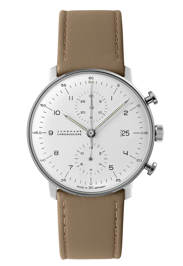Junghans Max Bill Chronoscope 40mm Matt Silver Dial Men's Watch 27/4502.02