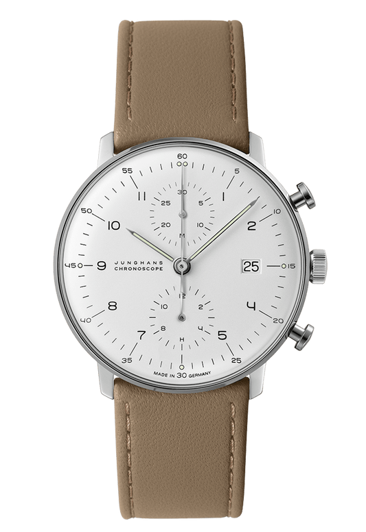 Junghans Max Bill Chronoscope 40mm Matt Silver Dial Men's Watch 27/4502.02