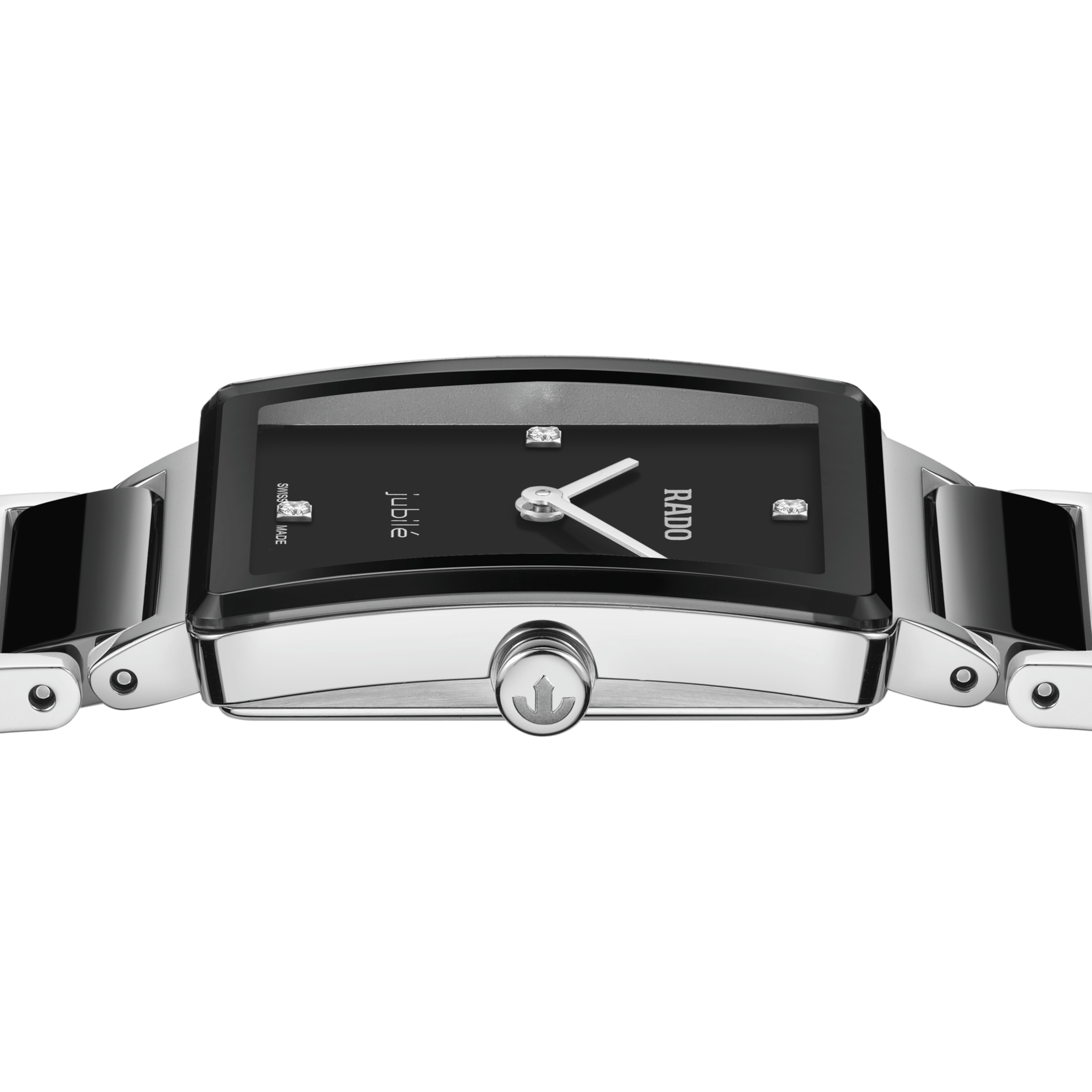 RADO Integral Diamonds 23mm Lacquered Black Dial Women's Watch R20250712