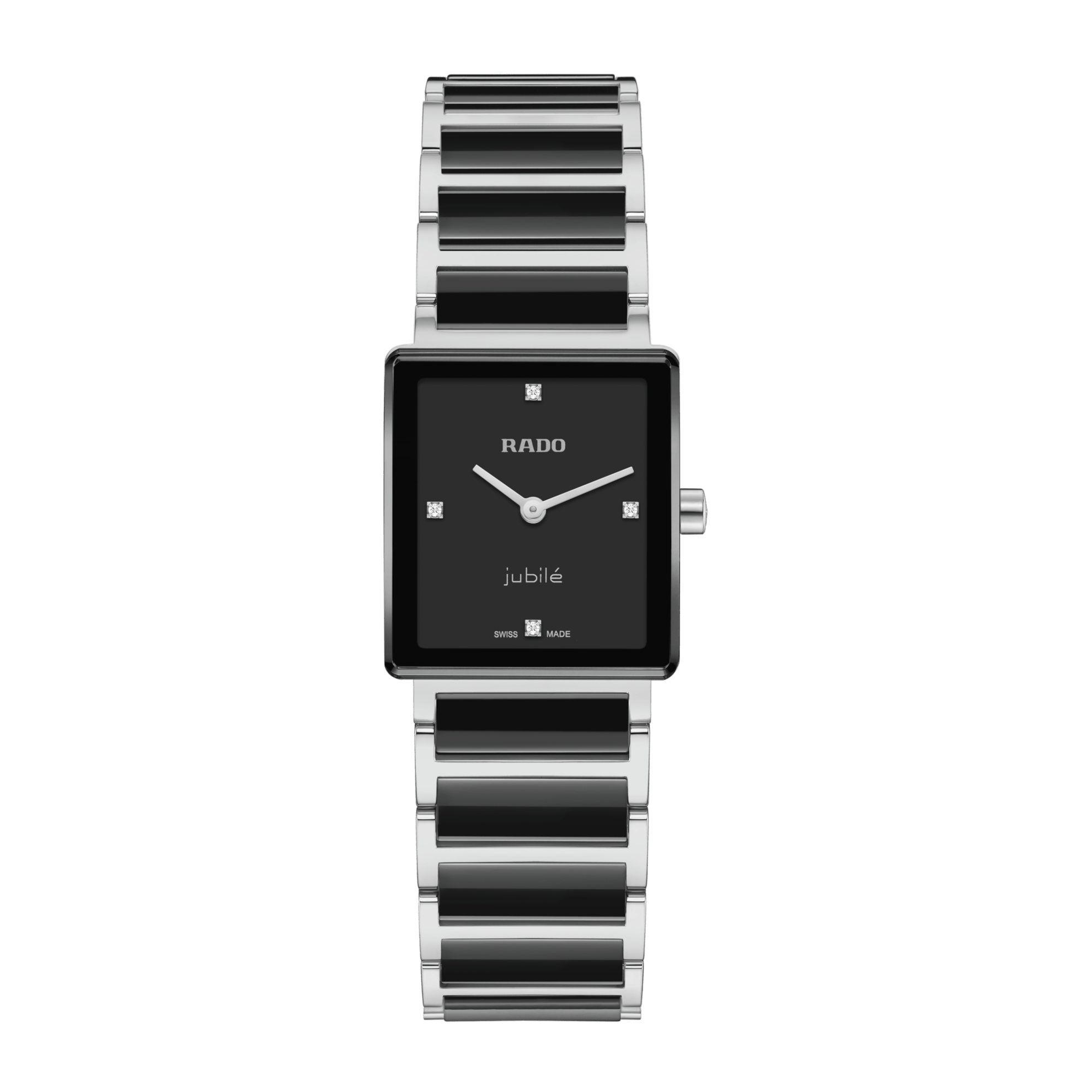RADO Integral Diamonds 23mm Lacquered Black Dial Women's Watch R20250712