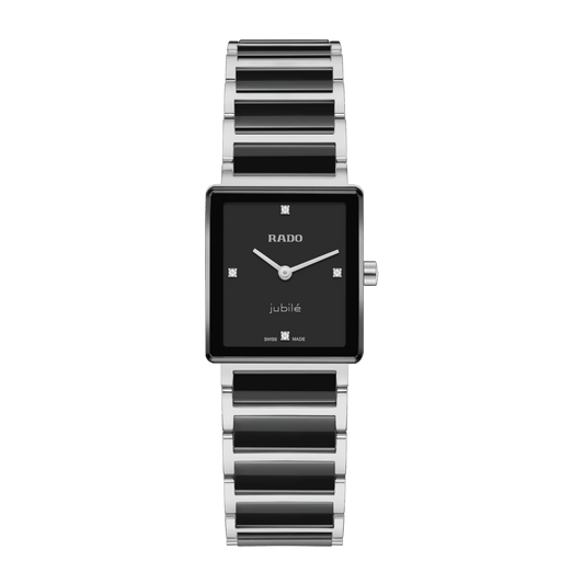 RADO Integral Diamonds 23mm Lacquered Black Dial Women's Watch R20250712