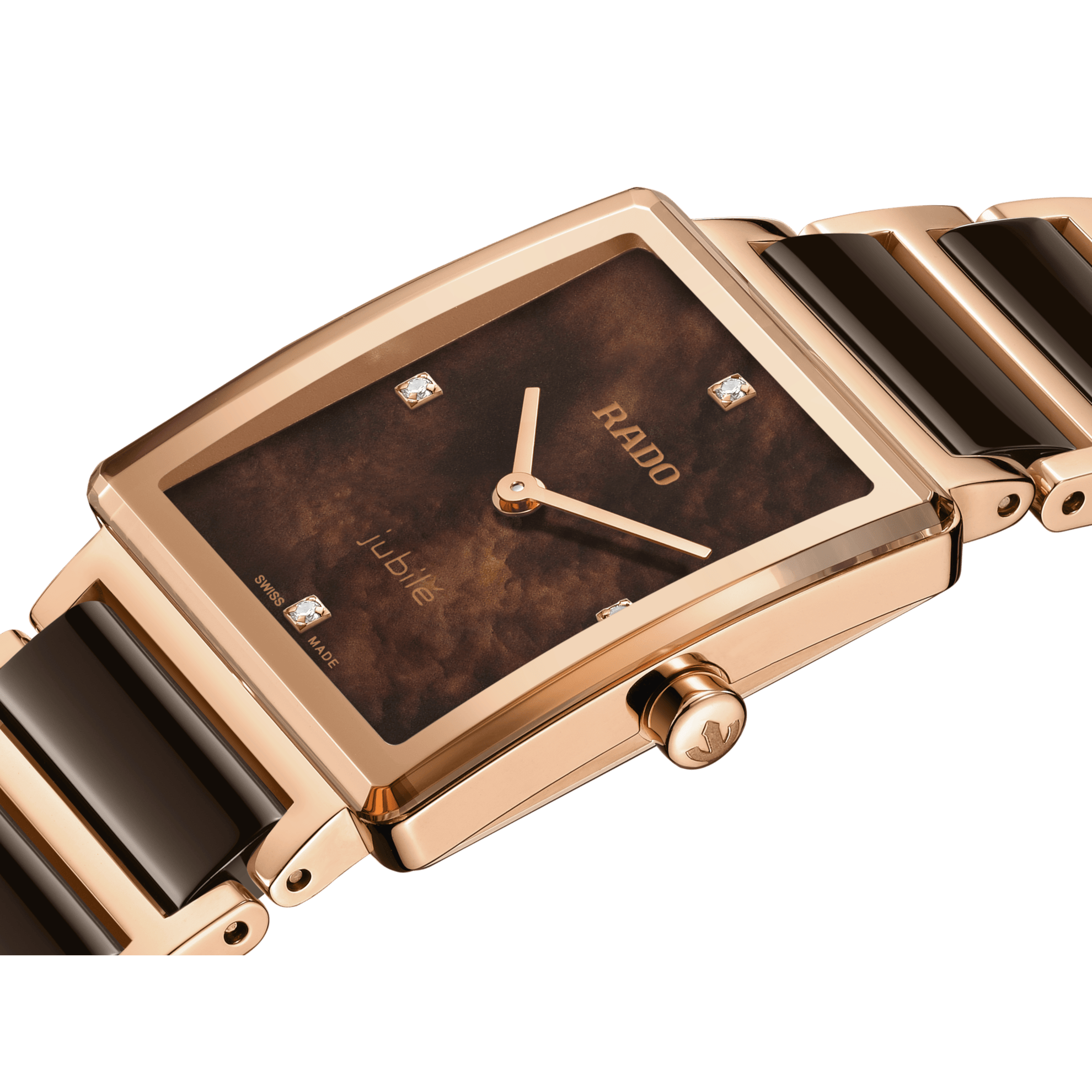 RADO Integral Diamonds 23mm Brown Mother of Pearl Dial Women's Watch R20251912