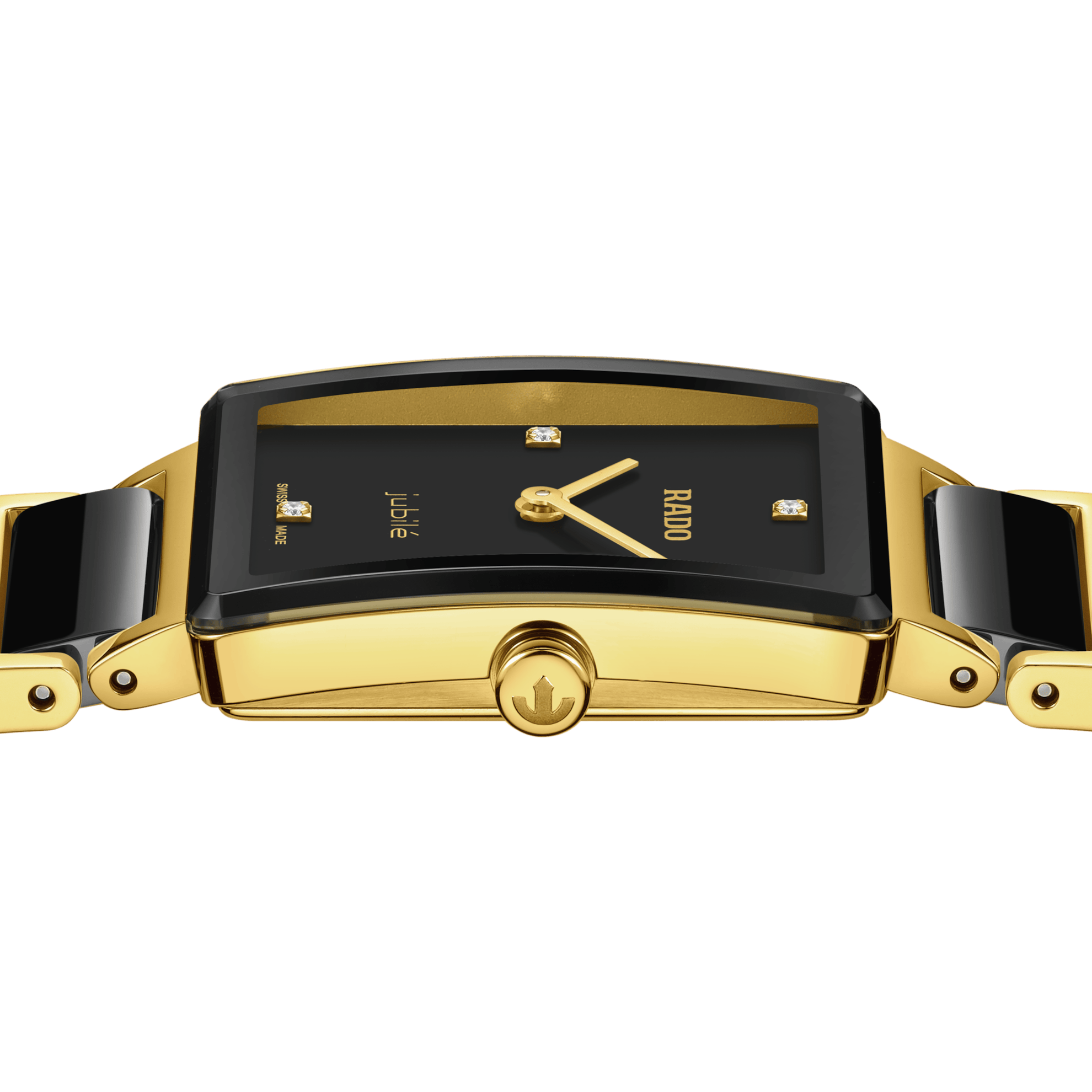 RADO Integral Diamonds 23mm Lacquered Black Dial Women's Watch R20252702