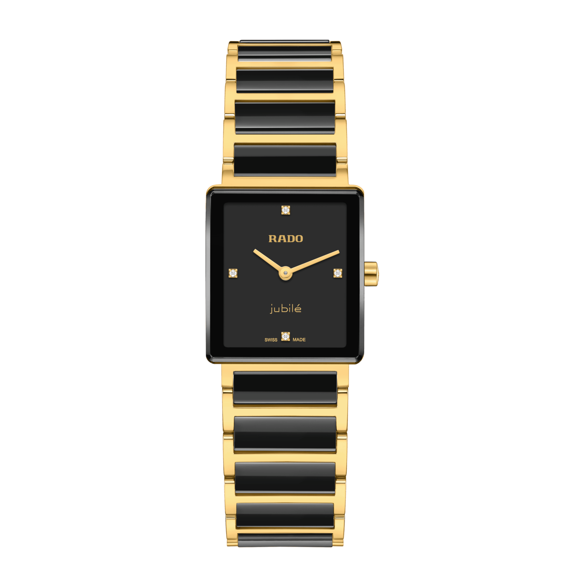 RADO Integral Diamonds 23mm Lacquered Black Dial Women's Watch R20252702