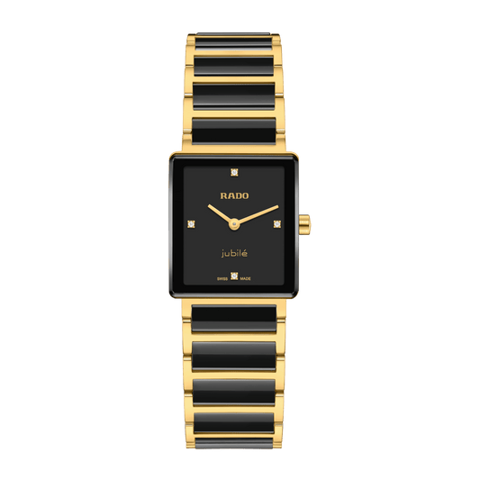RADO Integral Diamonds 23mm Lacquered Black Dial Women's Watch R20252702