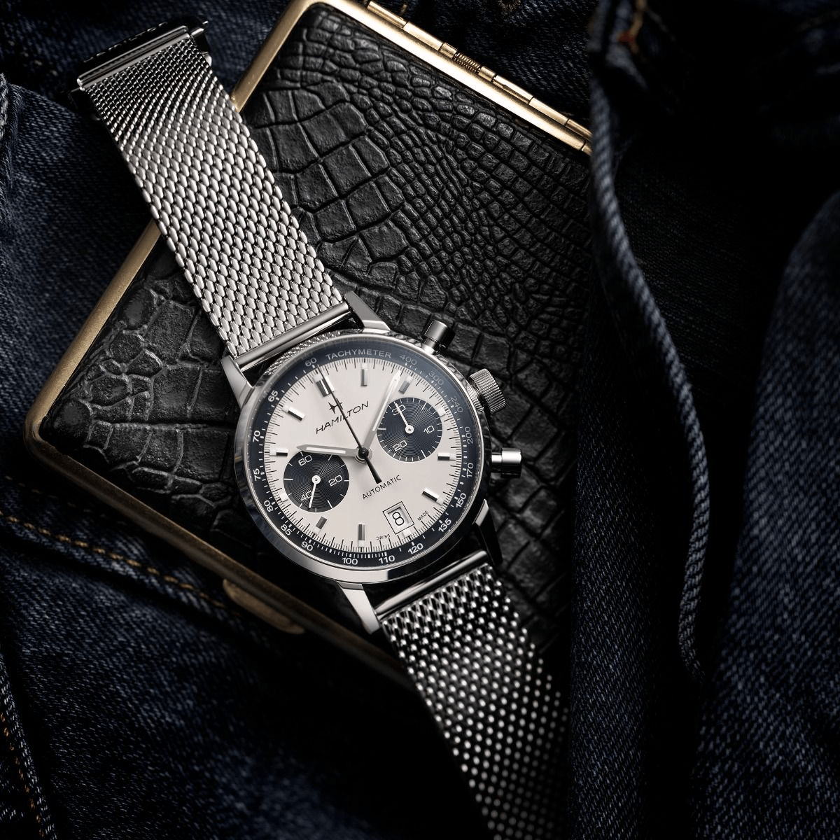 Hamilton American Classic Intra-Matic Auto Chrono 40mm White Dial Men's Watch H38416111