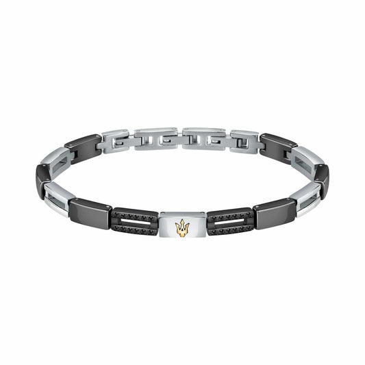 Maserati Ceramic Men's Steel-Ceramic Bracelet JM223ATZ22