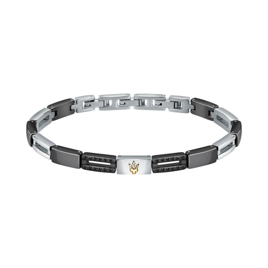 Maserati Ceramic Men's Steel-Ceramic Bracelet JM223ATZ22