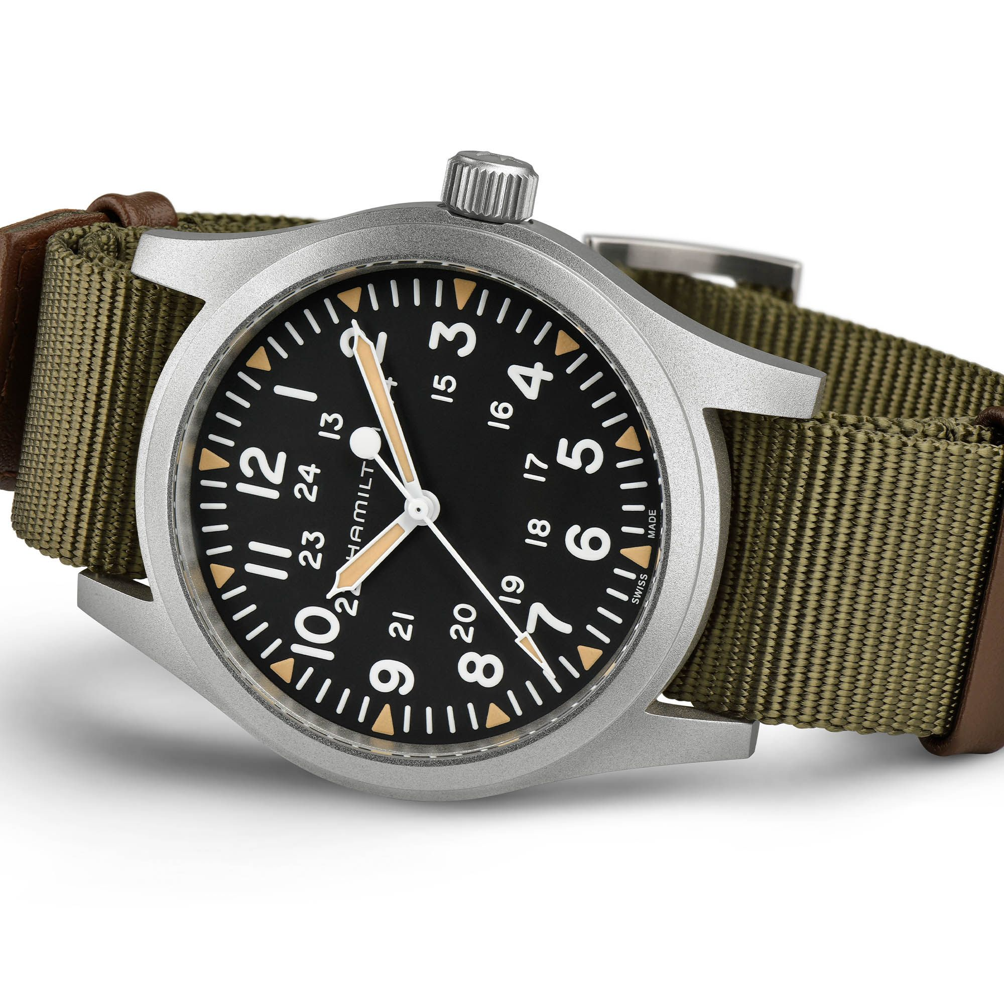 Hamilton Khaki Field Mechanical 42mm Black Dial Men's Watch H69529933