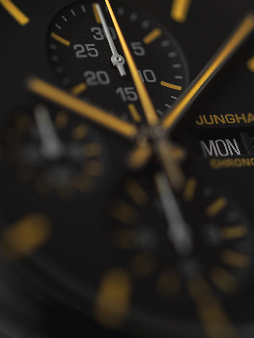 Junghans FORM A Chronoscope English Date 42mm Black Dial Men's Watch 27/4372.01
