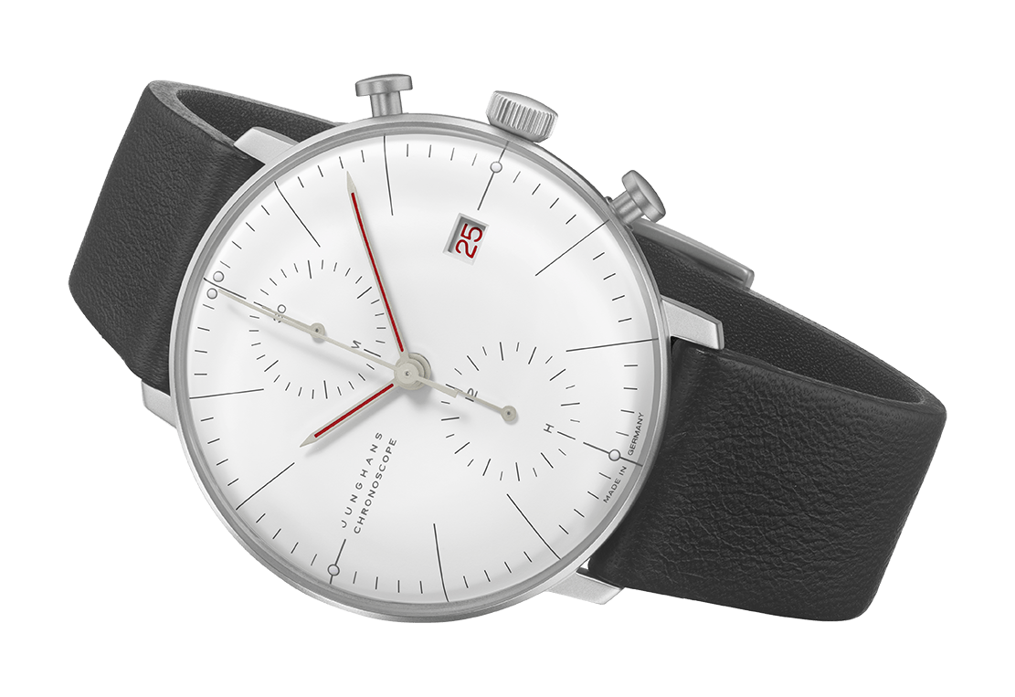 Junghans Max Bill Chronoscope Bauhaus 40mm Matt White Dial Men's Watch 27/4303.02