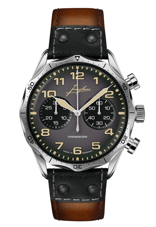 Junghans Pilot Chronoscope 43.3mm Matt Dark Grey Dial Men's Watch 27/3493.00