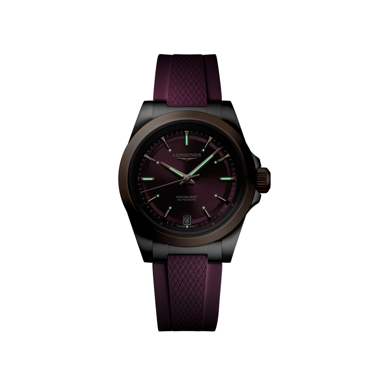 Longines Conquest 34mm Purple Dial Women's Watch L34305989