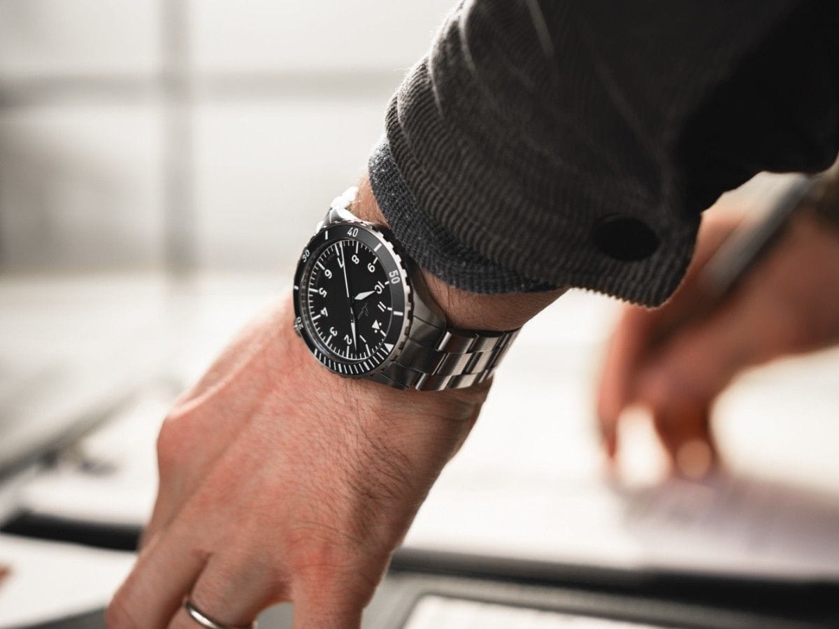 Laco Pilot Watches Special Models Köln MB 41mm Matte Black Dial Men's Watch 862191.MB
