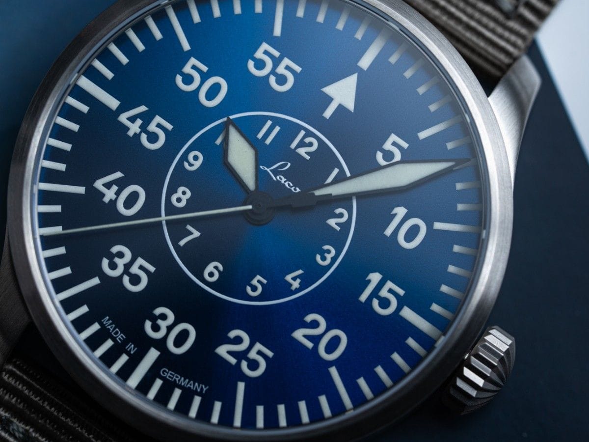 Laco Pilot Watches BASIC Aachen Blaue Stunde 39mm Blue Sunray Dial Men's Watch 862103.2