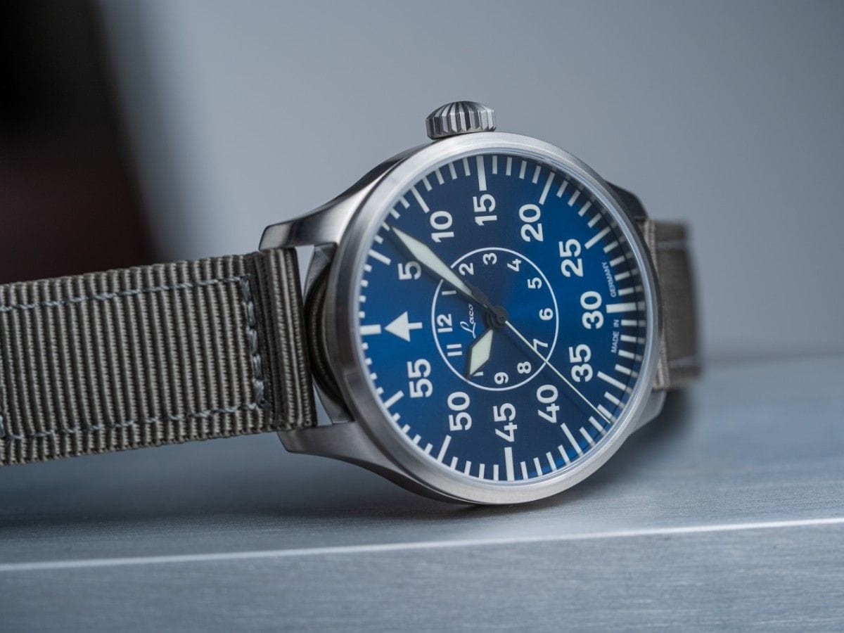 Laco Pilot Watches BASIC Aachen Blaue Stunde 39mm Blue Sunray Dial Men's Watch 862103.2